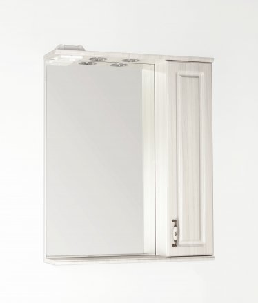 Зеркальный шкаф Style Line Олеандр-2 65/С, рельеф пастель