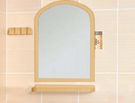Зеркальный набор д/ванной комнаты АЛЕНА-2004 (3 предмета) бежевый
