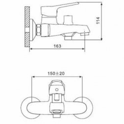 Смеситель д/ванны Frap G3236