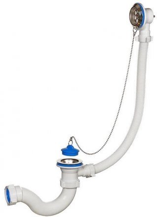 Сифон для ванны 1 1/2 40 с переливом А-4008  (О)