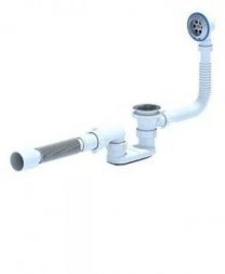 Сифон для ванны с вып/пер плоский с трубой 40/50 Е055 АНИ
